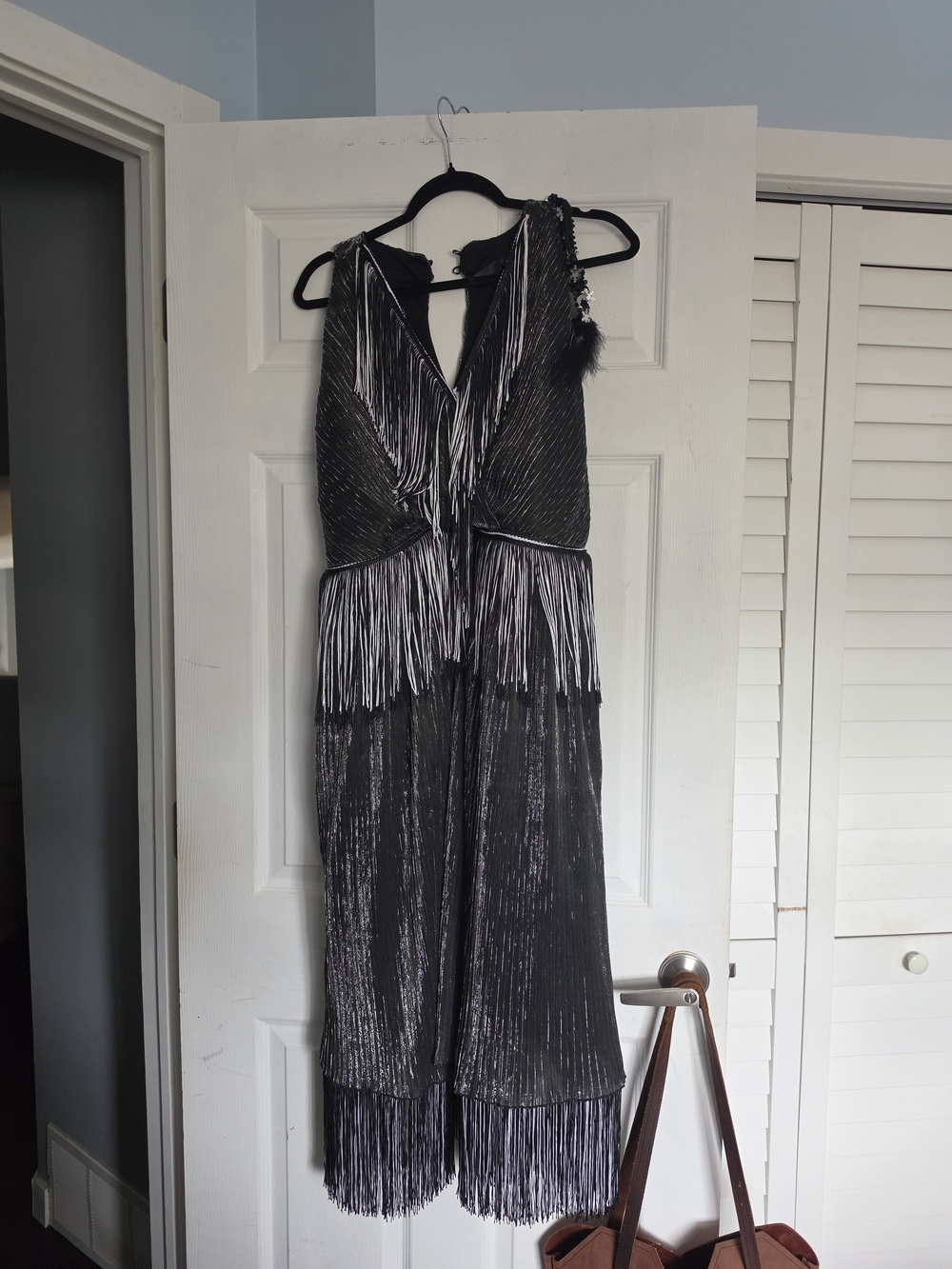 Plus Size 1920's Flapper Girl Costume - New Noir Dress - Size 2X - Black Fringe